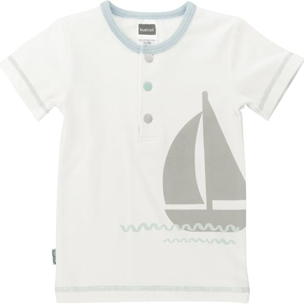 NWT Kushies Baby Boy Short Sleeve Boat T-Shirt 24 Months